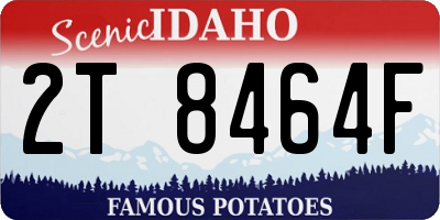 ID license plate 2T8464F