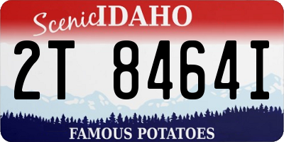 ID license plate 2T8464I