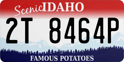 ID license plate 2T8464P