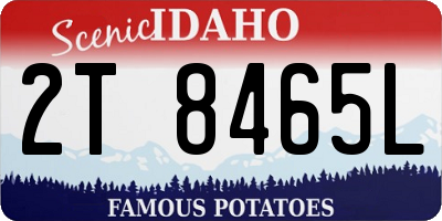 ID license plate 2T8465L