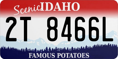 ID license plate 2T8466L
