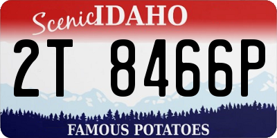 ID license plate 2T8466P