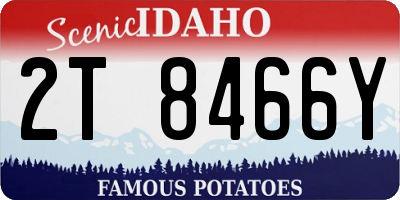 ID license plate 2T8466Y