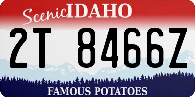 ID license plate 2T8466Z