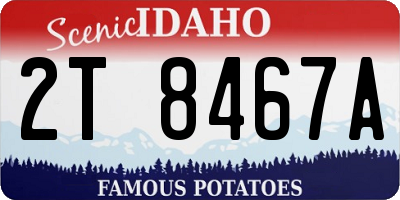 ID license plate 2T8467A