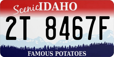 ID license plate 2T8467F