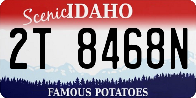 ID license plate 2T8468N