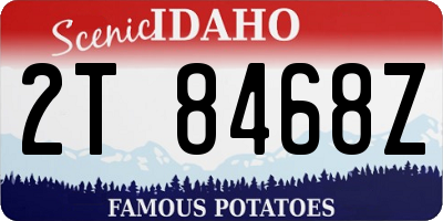 ID license plate 2T8468Z
