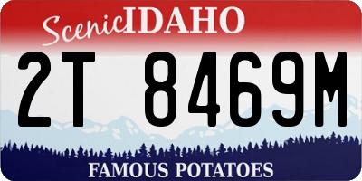 ID license plate 2T8469M