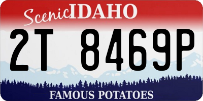 ID license plate 2T8469P