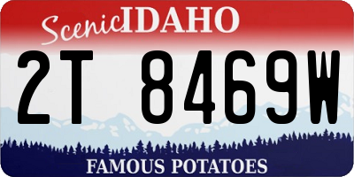 ID license plate 2T8469W