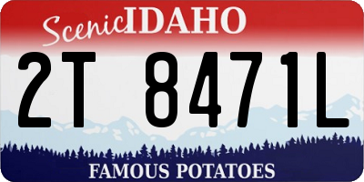 ID license plate 2T8471L