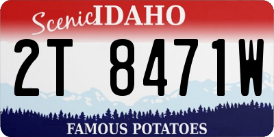 ID license plate 2T8471W