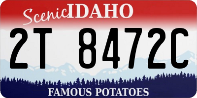 ID license plate 2T8472C