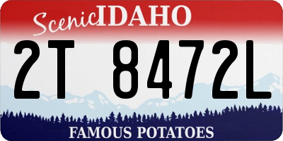 ID license plate 2T8472L