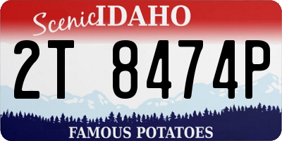 ID license plate 2T8474P