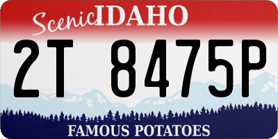 ID license plate 2T8475P