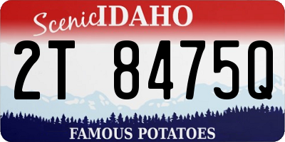 ID license plate 2T8475Q