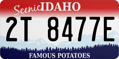 ID license plate 2T8477E