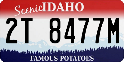 ID license plate 2T8477M