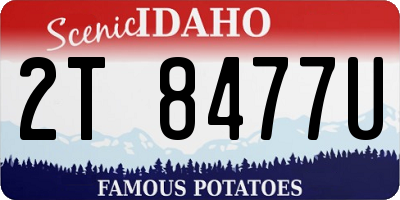 ID license plate 2T8477U