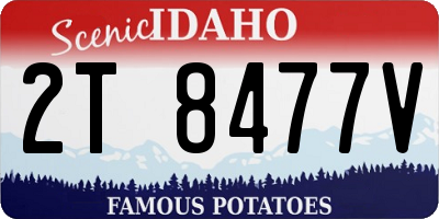 ID license plate 2T8477V