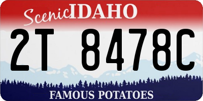 ID license plate 2T8478C