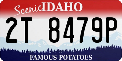 ID license plate 2T8479P