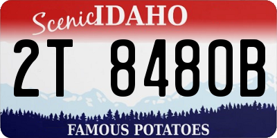 ID license plate 2T8480B