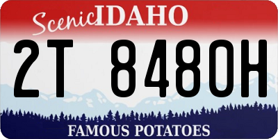 ID license plate 2T8480H