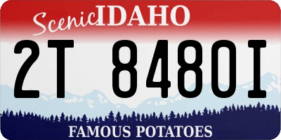 ID license plate 2T8480I