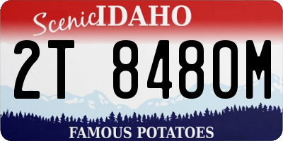 ID license plate 2T8480M