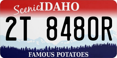 ID license plate 2T8480R