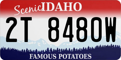 ID license plate 2T8480W