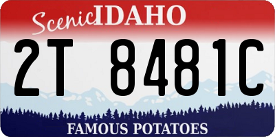 ID license plate 2T8481C
