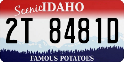 ID license plate 2T8481D