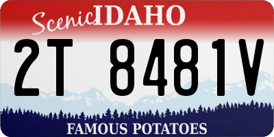 ID license plate 2T8481V