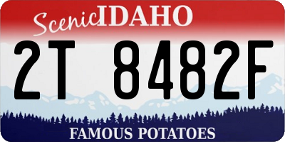 ID license plate 2T8482F
