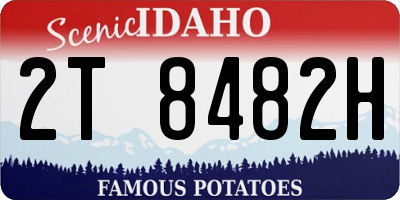 ID license plate 2T8482H