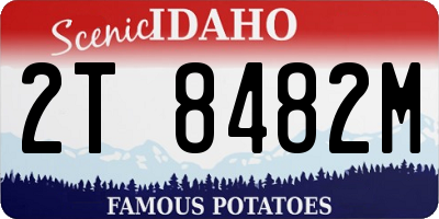 ID license plate 2T8482M