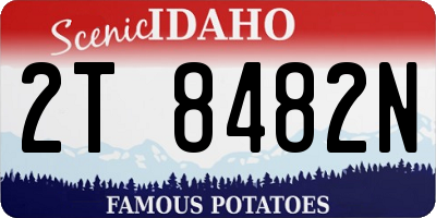 ID license plate 2T8482N