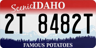 ID license plate 2T8482T