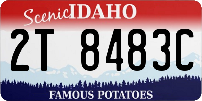 ID license plate 2T8483C