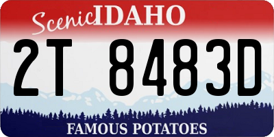 ID license plate 2T8483D