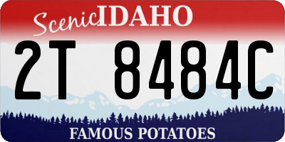 ID license plate 2T8484C