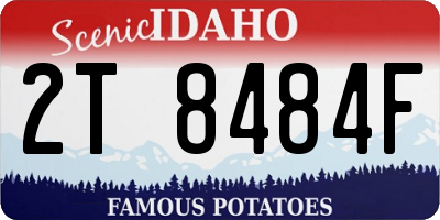 ID license plate 2T8484F