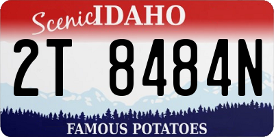 ID license plate 2T8484N