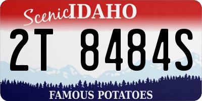 ID license plate 2T8484S