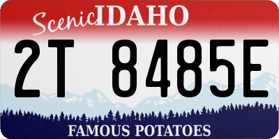 ID license plate 2T8485E