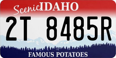 ID license plate 2T8485R